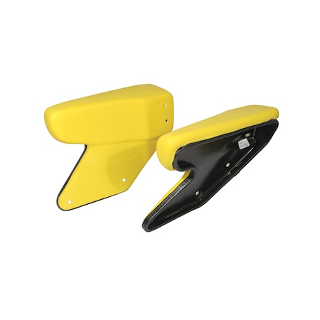 A & I Products Armrest Set, RH/LH, Stationary Steel, YLW VINYL 16" x16" x5" A-SAR8116-6